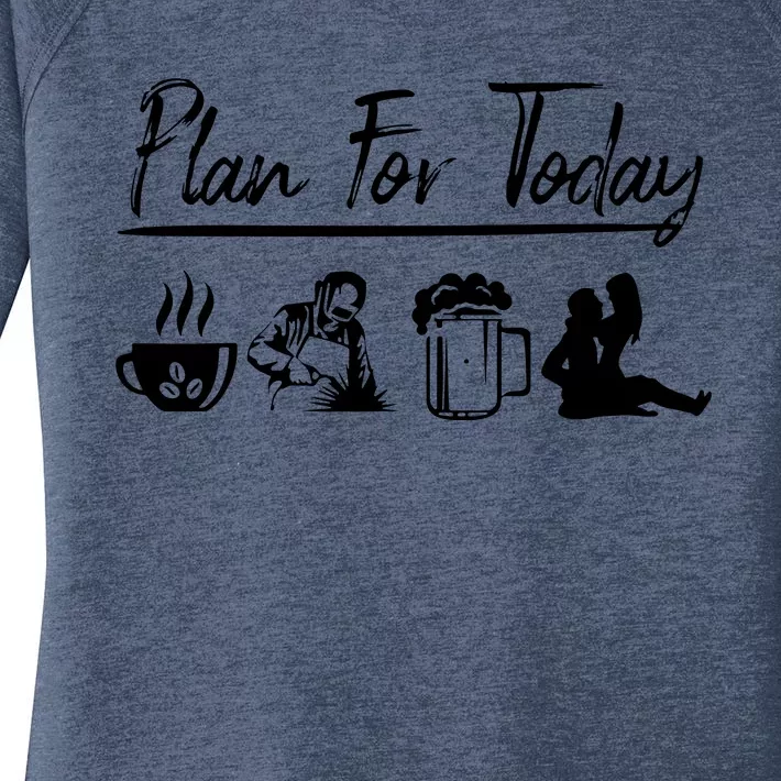 Plan For Today Coffee Boat Beer Sex For Boater Boat Women's Perfect Tri Tunic Long Sleeve Shirt