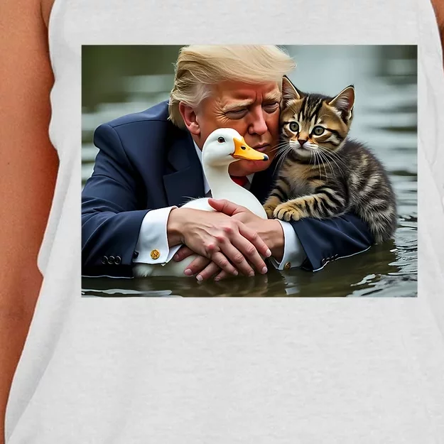 Pets For Trump Protect Our Pets Save Our Pets Women's Knotted Racerback Tank