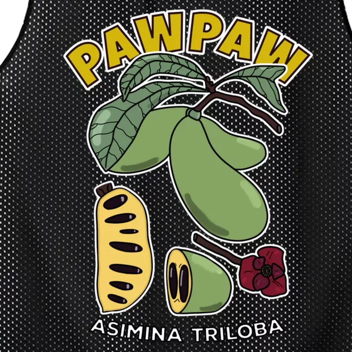 Pawpaw Fruit Tree Asimina Triloba Mesh Reversible Basketball Jersey Tank