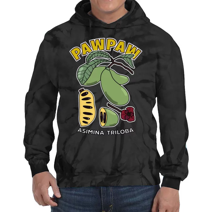 Pawpaw Fruit Tree Asimina Triloba Tie Dye Hoodie