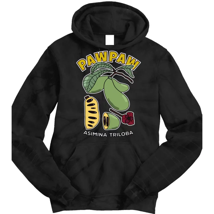 Pawpaw Fruit Tree Asimina Triloba Tie Dye Hoodie