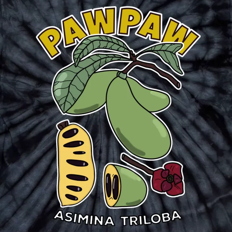 Pawpaw Fruit Tree Asimina Triloba Tie-Dye T-Shirt