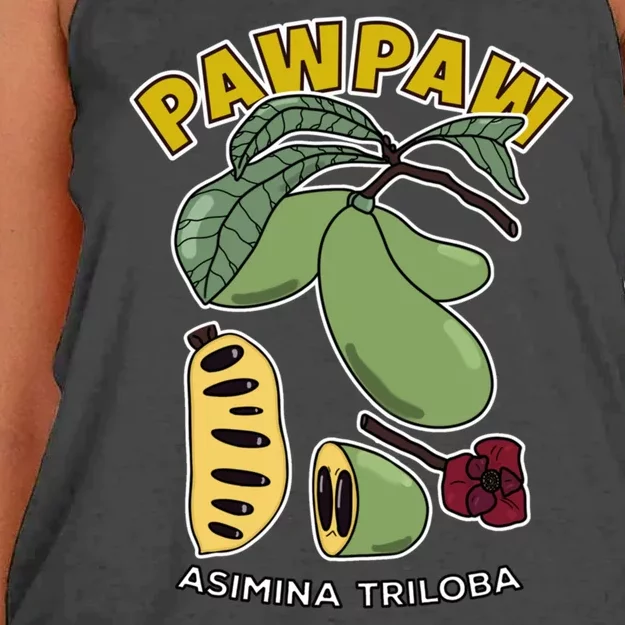 Pawpaw Fruit Tree Asimina Triloba Women's Knotted Racerback Tank