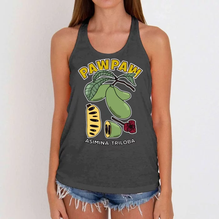 Pawpaw Fruit Tree Asimina Triloba Women's Knotted Racerback Tank