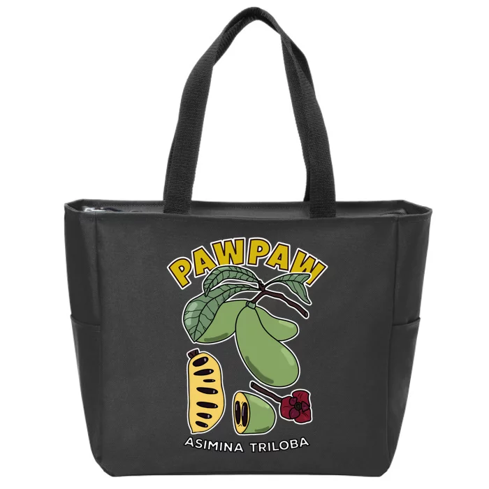 Pawpaw Fruit Tree Asimina Triloba Zip Tote Bag