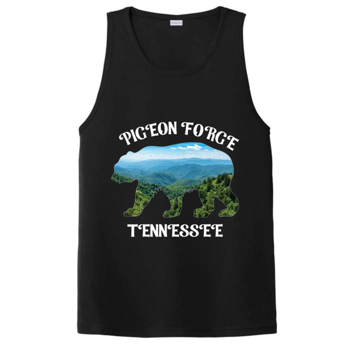 Pigeon Forge Tennessee Bear Great Smoky Mountains Souvenirs Gift Performance Tank