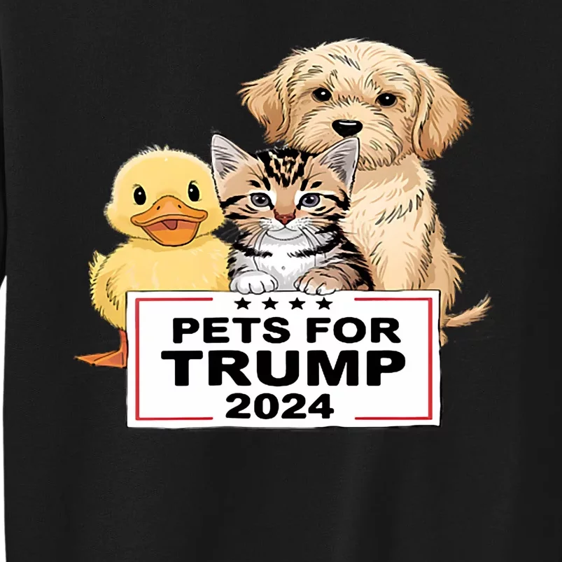 Pets For Trump Duck Cat Dog Donald Trump 2024 Sweatshirt