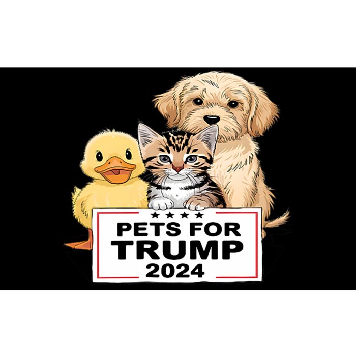 Pets For Trump Duck Cat Dog Donald Trump 2024 Bumper Sticker