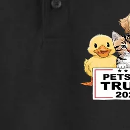 Pets For Trump Duck Cat Dog Donald Trump 2024 Dry Zone Grid Performance Polo