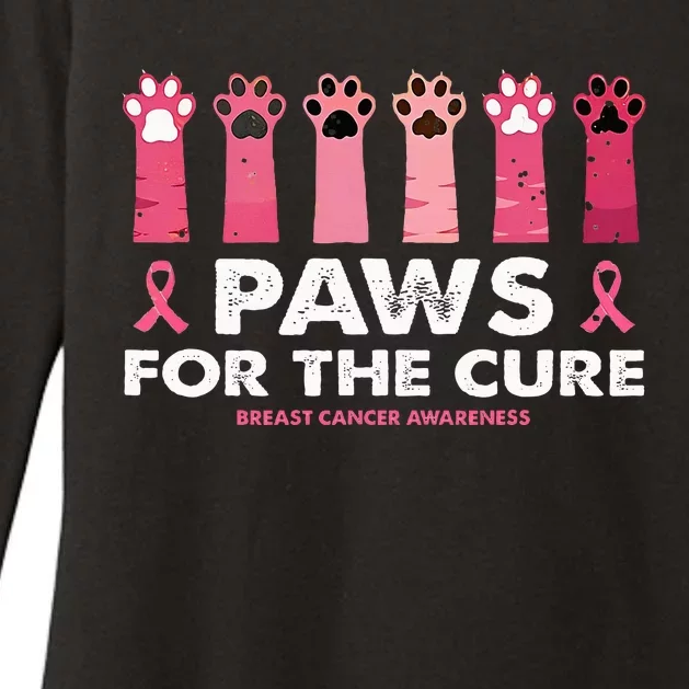 Paws For The C.U.R.E. Breast Cancer Awareness Womens CVC Long Sleeve Shirt