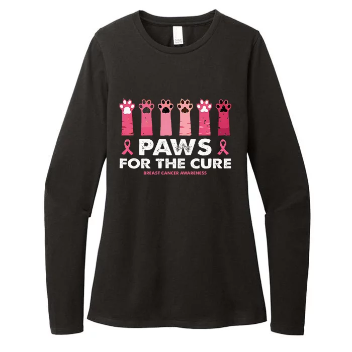 Paws For The C.U.R.E. Breast Cancer Awareness Womens CVC Long Sleeve Shirt