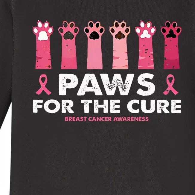 Paws For The C.U.R.E. Breast Cancer Awareness Baby Long Sleeve Bodysuit