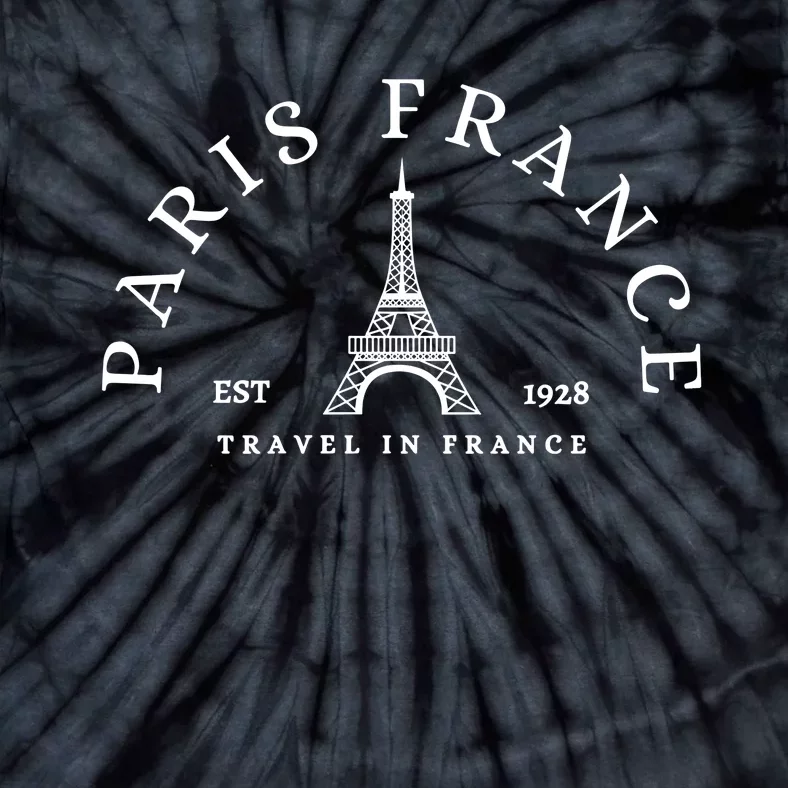 Paris France Travel To France Eiffel Tower Tie-Dye T-Shirt