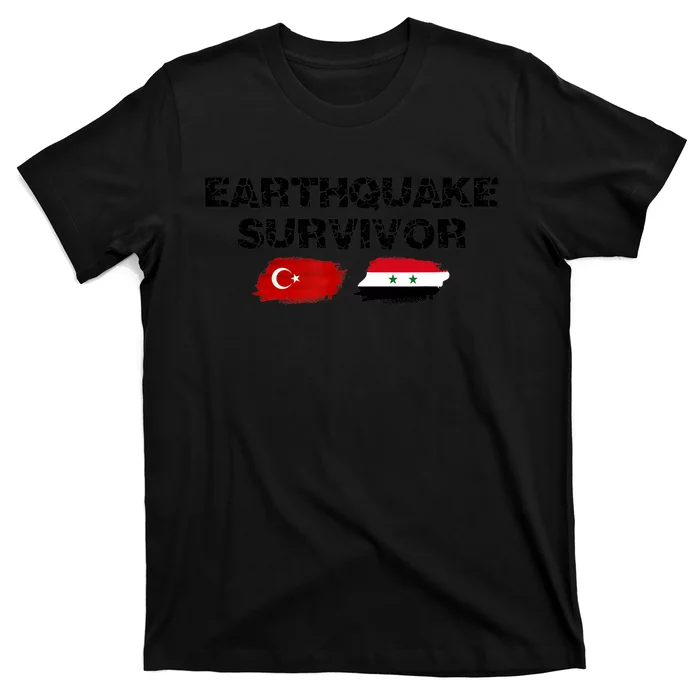 Pray For Turkey & Syria Flag Earthquake In Turkey Syria T-Shirt