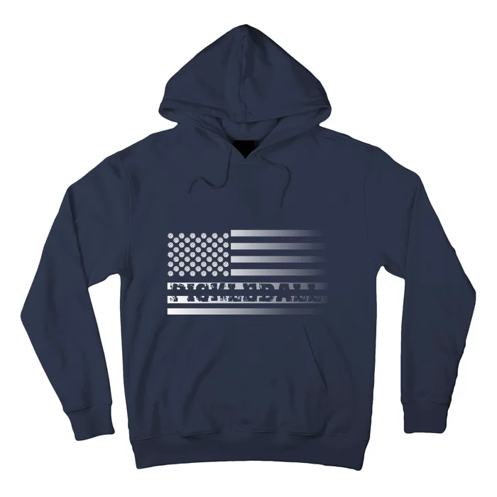 Pickleball Flag Transparent Distressed Hoodie