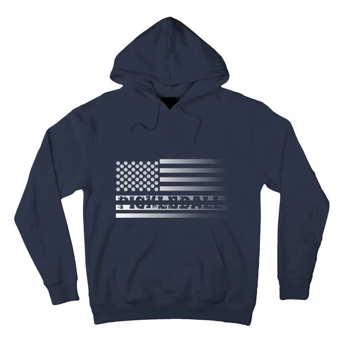 Pickleball Flag Transparent Distressed Tall Hoodie