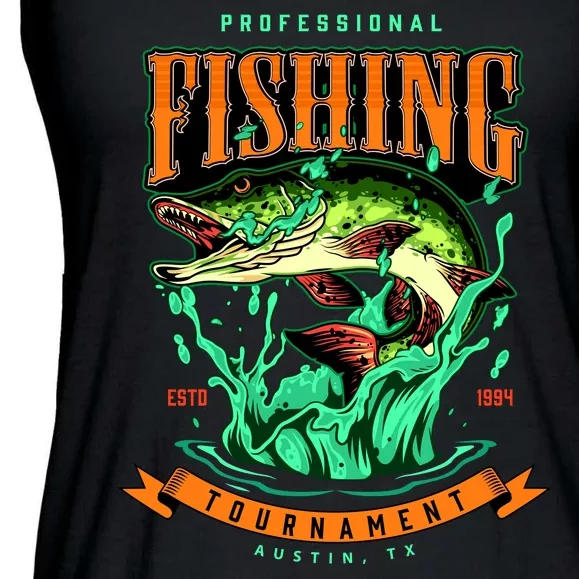 Professional Fishing Tournament Austin Texas 1994 Ladies Essential Flowy Tank