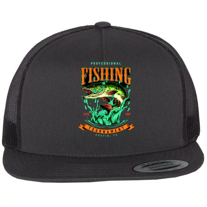 Professional Fishing Tournament Austin Texas 1994 Flat Bill Trucker Hat