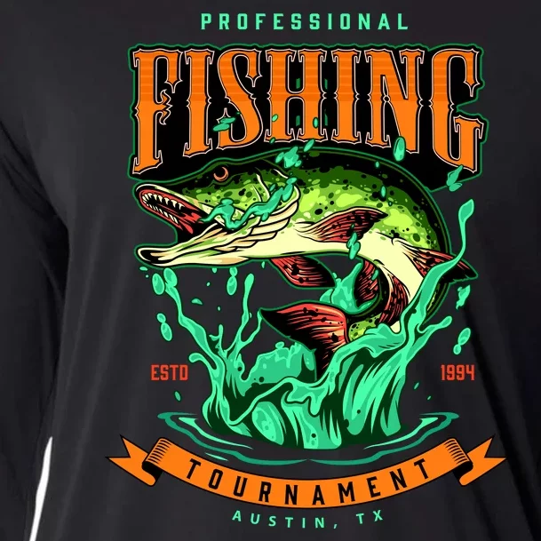 Professional Fishing Tournament Austin Texas 1994 Cooling Performance Long Sleeve Crew