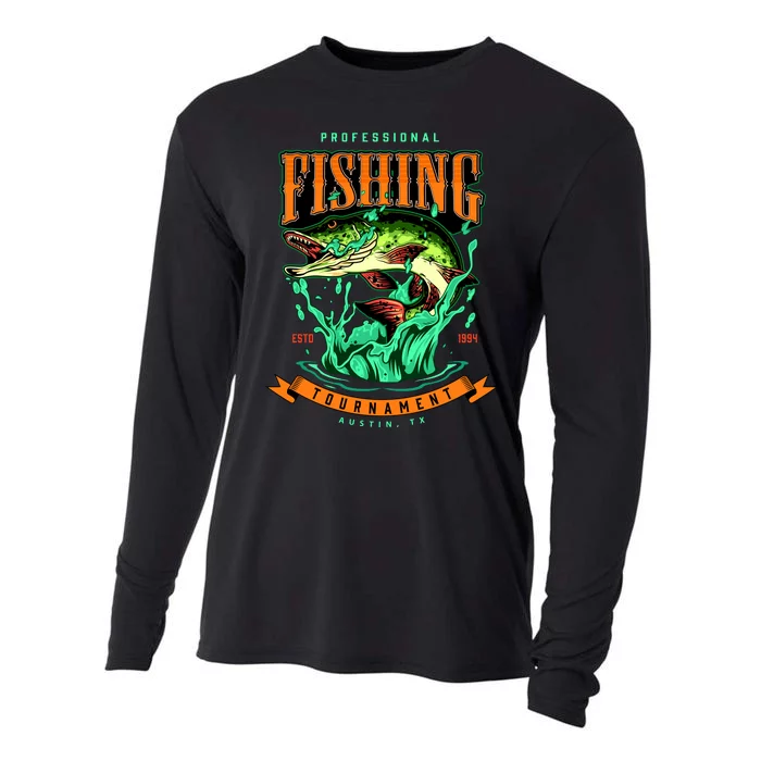 Professional Fishing Tournament Austin Texas 1994 Cooling Performance Long Sleeve Crew