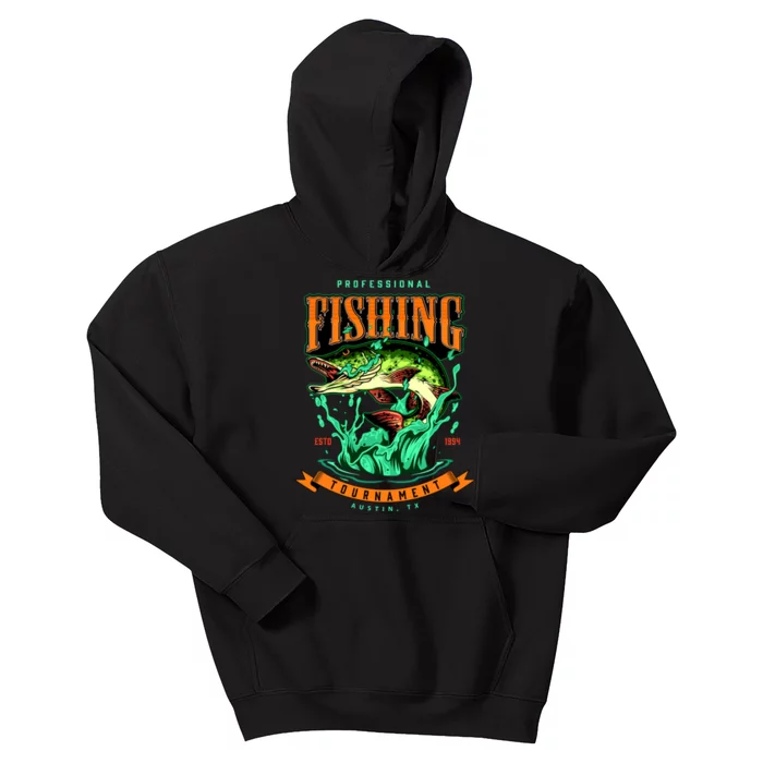 Professional Fishing Tournament Austin Texas 1994 Kids Hoodie