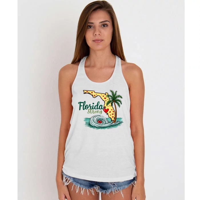 Pray For Tampa Bay Florida Strong Women's Knotted Racerback Tank