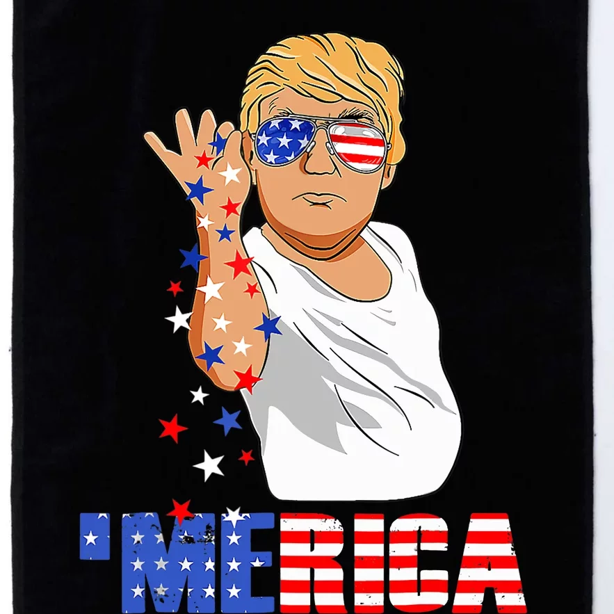 Patriotic Funny Trump Salt Merica Freedom 4th of July Platinum Collection Golf Towel