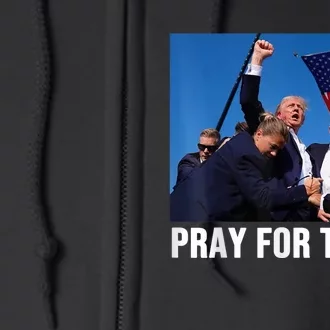 Pray For Trump Full Zip Hoodie