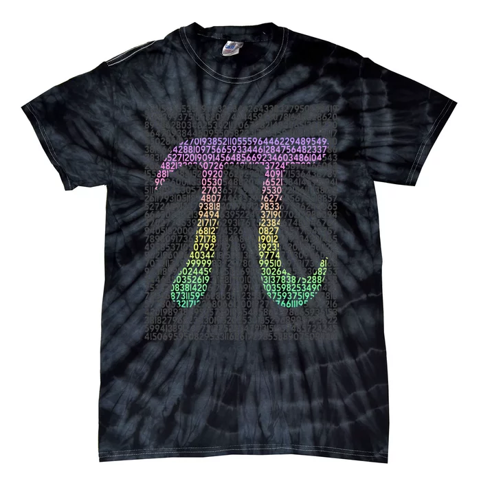 Pi for Teacher Vintage 3.14 Pi Digits Happy Pi Day Tie-Dye T-Shirt