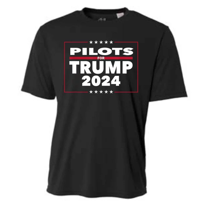 Pilots For Trump 2024 President Republican Pilots Cooling Performance Crew T-Shirt