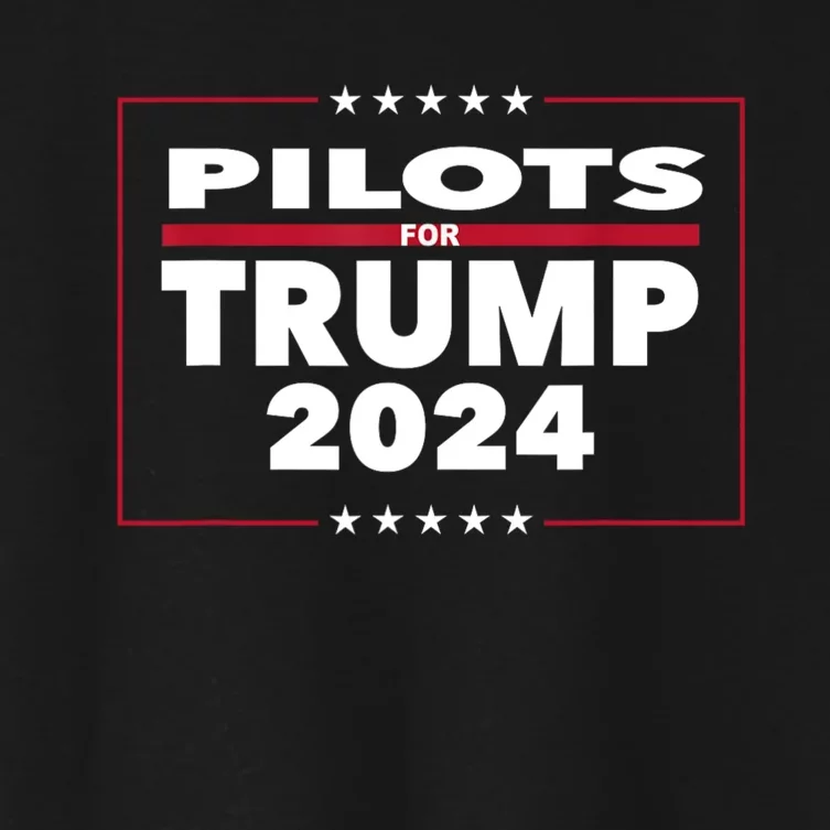 Pilots For Trump 2024 President Republican Pilots Women's Crop Top Tee