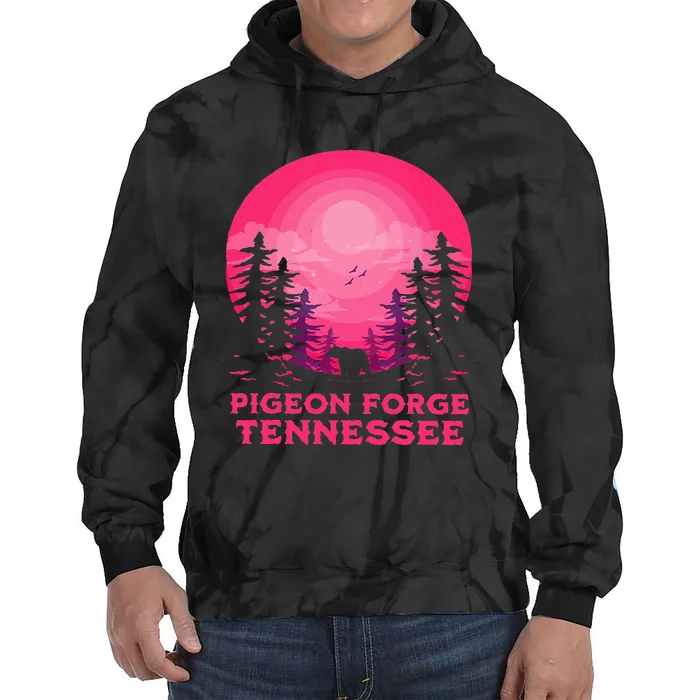 Pigeon Forge Tennessee Bear Nature Outdoors Tie Dye Hoodie