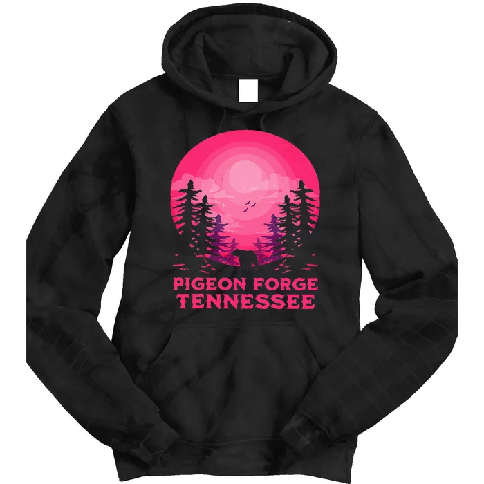 Pigeon Forge Tennessee Bear Nature Outdoors Tie Dye Hoodie