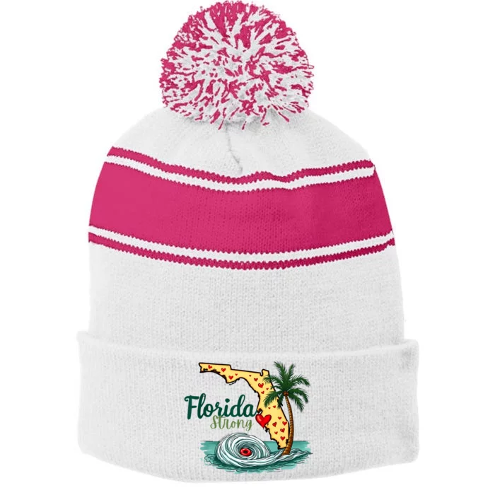 Pray For Tampa Bay Florida Strong Stripe Pom Pom Beanie