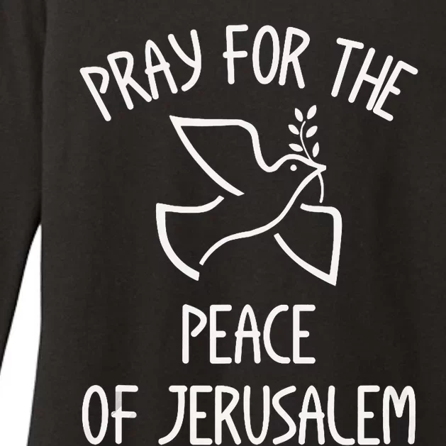 Pray For The Peace Of Jerusalem Jewish Christian Bible Womens CVC Long Sleeve Shirt