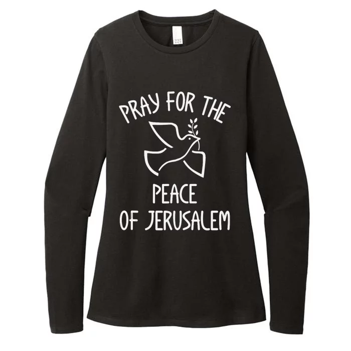 Pray For The Peace Of Jerusalem Jewish Christian Bible Womens CVC Long Sleeve Shirt