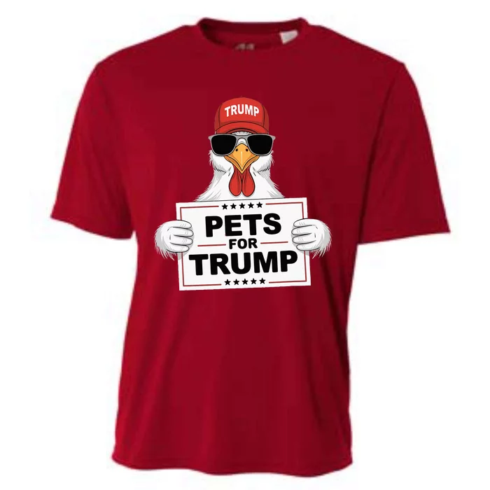 Pets For Trump 2024 Chickens Support Donald Trump Cooling Performance Crew T-Shirt