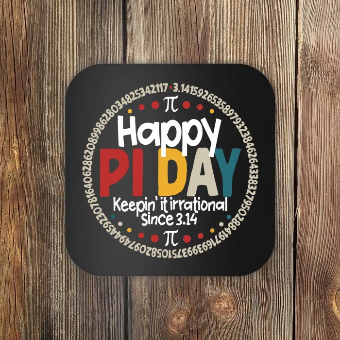 Pi For Teacher Vintage 314 Pi Digits Happy Pi Day Coaster