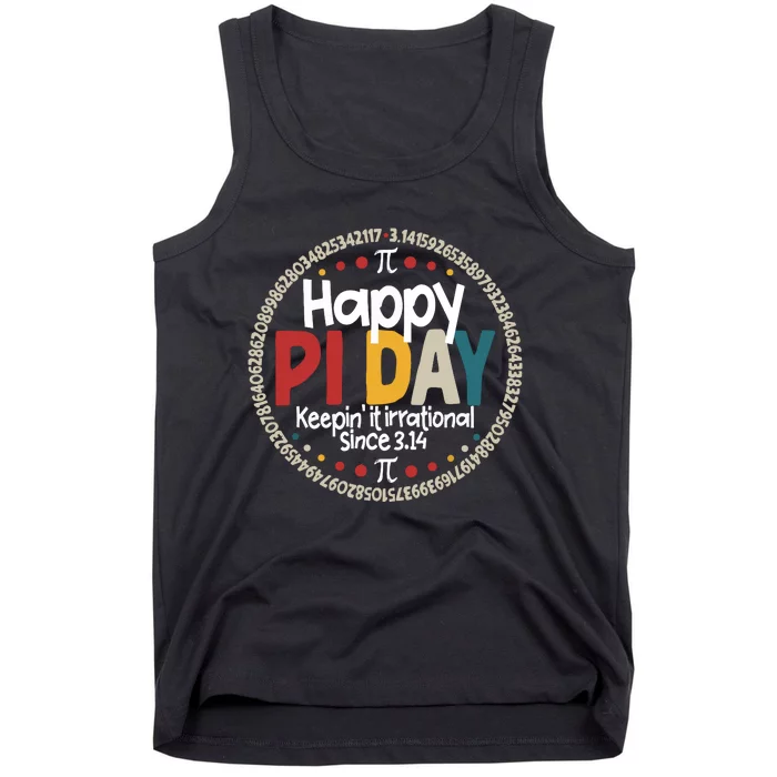 Pi For Teacher Vintage 314 Pi Digits Happy Pi Day Tank Top