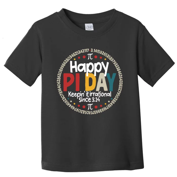 Pi For Teacher Vintage 314 Pi Digits Happy Pi Day Toddler T-Shirt