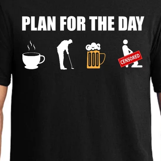 Plan For The Day Funny Golf Pajama Set