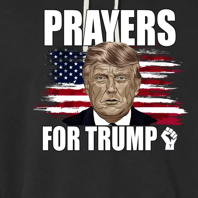 Prayers For Trump 2024 Usa Election Garment-Dyed Fleece Hoodie