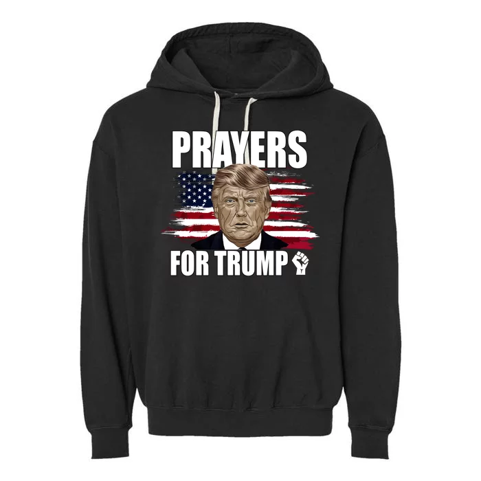 Prayers For Trump 2024 Usa Election Garment-Dyed Fleece Hoodie