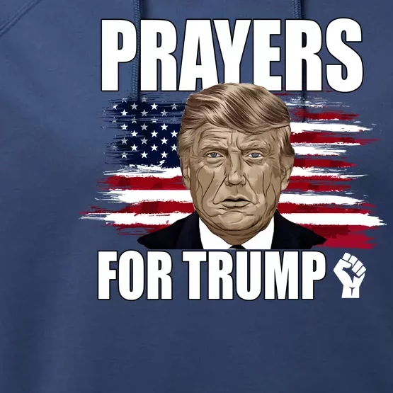 Prayers For Trump 2024 Usa Election Performance Fleece Hoodie