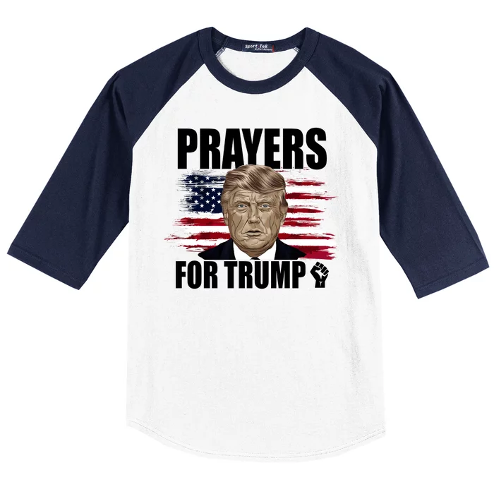 Prayers For Trump 2024 Usa Election Baseball Sleeve Shirt