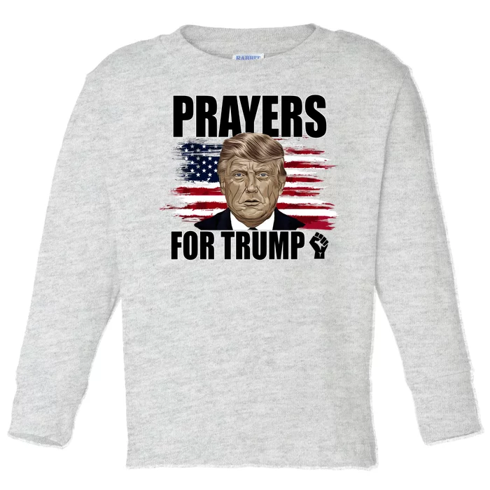 Prayers For Trump 2024 Usa Election Toddler Long Sleeve Shirt