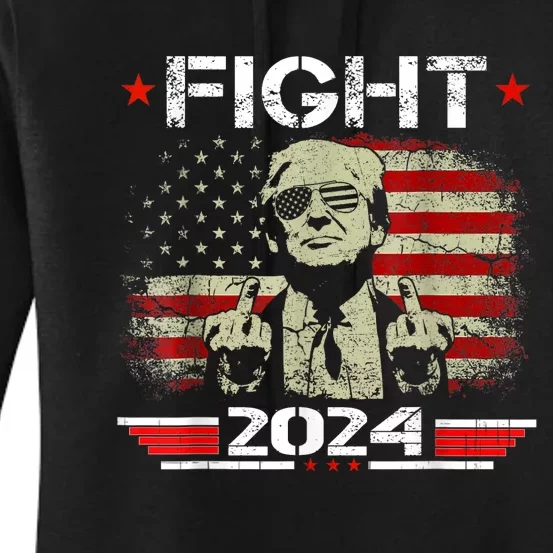 President Fight Trump Shooting Makes Me Stronger Trump 2024 Women's Pullover Hoodie