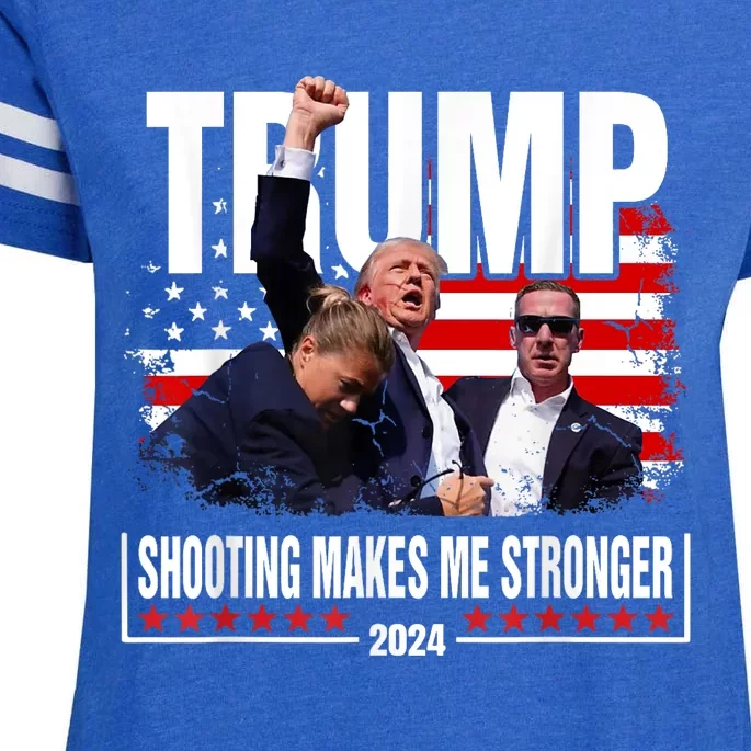 President Fight Trump Shooting Makes Me Stronger Trump 2024 Enza Ladies Jersey Football T-Shirt