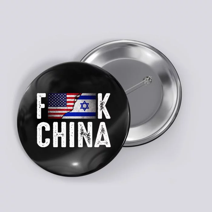 Pray For the Peace US Israel Flag Anti-China Button