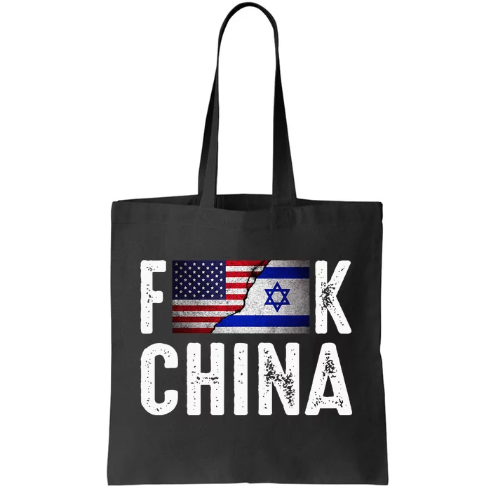 Pray For the Peace US Israel Flag Anti-China Tote Bag